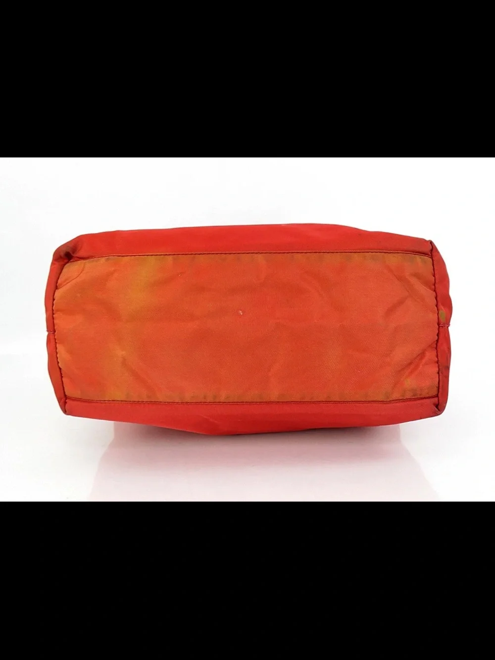 Prada Orange-Red Nylon Tote Bag